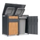 Westmann Mülltonnenbox Varius 2 2 x 240L Anthracite aspect bois 80 × 132 × 116 cm