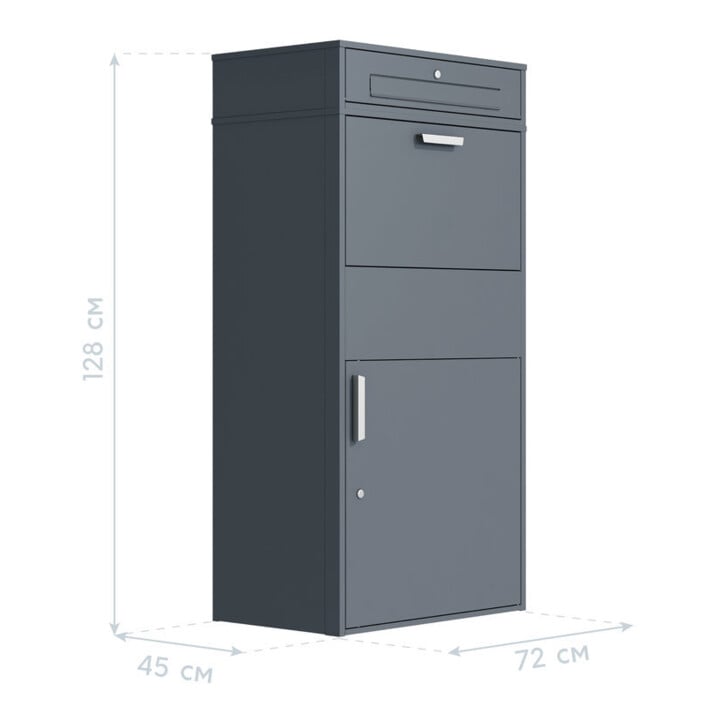 Westmann Paketbox Pavo 45 x 72 x 128cm Anthrazit