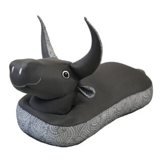 Westmann Sitzsack & Schwimmtier Stier Schwarz 34 x 89 x 64cm