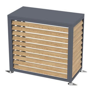 Westmann Verkleidung Wärmepumpe Boxa S Anthrazit Holzoptik 56 x 100 x 97cm