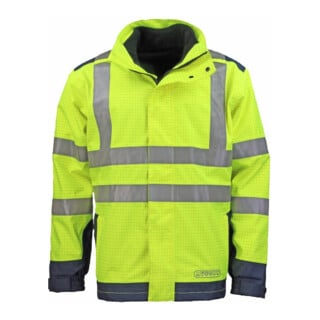 Wetter-,Flamm- u.Warnschutzjacke Gr.M gelb/blau ASATEX