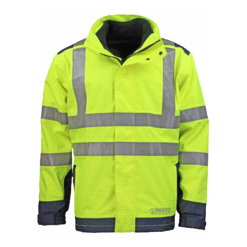 Wetter-,Flamm- u.Warnschutzjacke Gr.XL gelb/blau ASATEX