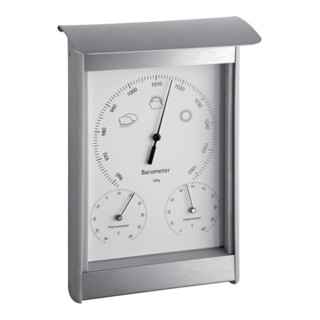 Wetterstation für innen/außen Aluminium/Kunststoff H215xB145xT70mm