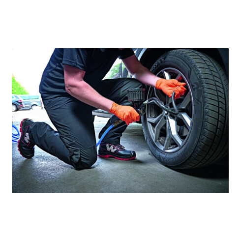 WICA Bottes de travail CANELLI Noir/rouge, S3 SR ESD Taille 44