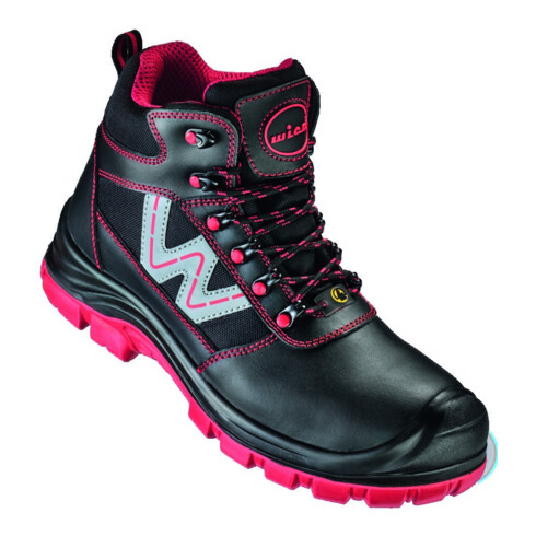 WICA Bottes de travail CANELLI Noir/rouge, S3 SR ESD Taille 48