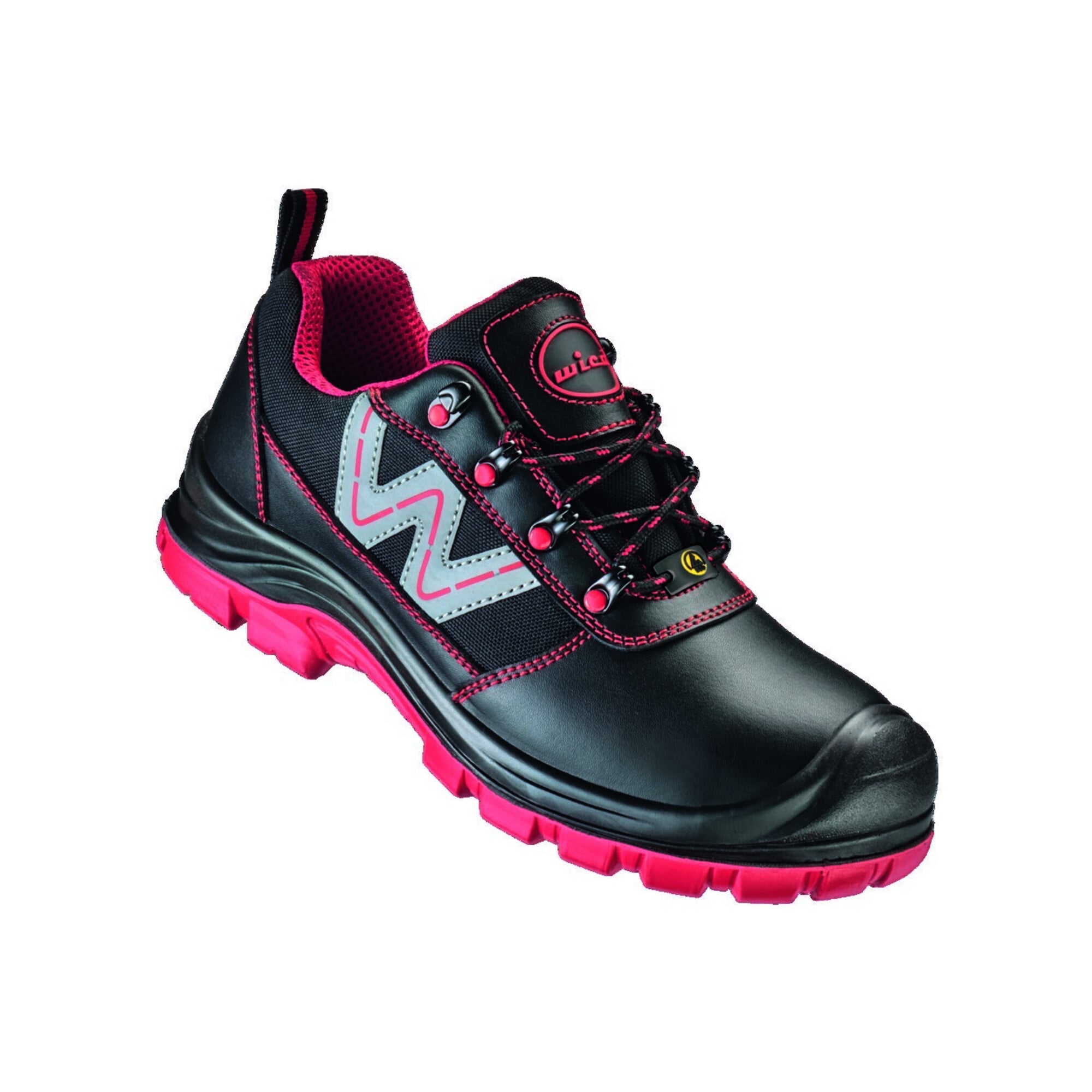 WICA Halbschuh BELLUNO Schwarz/rot, S3 SR ESD Gr. 45 ; Feldtmann