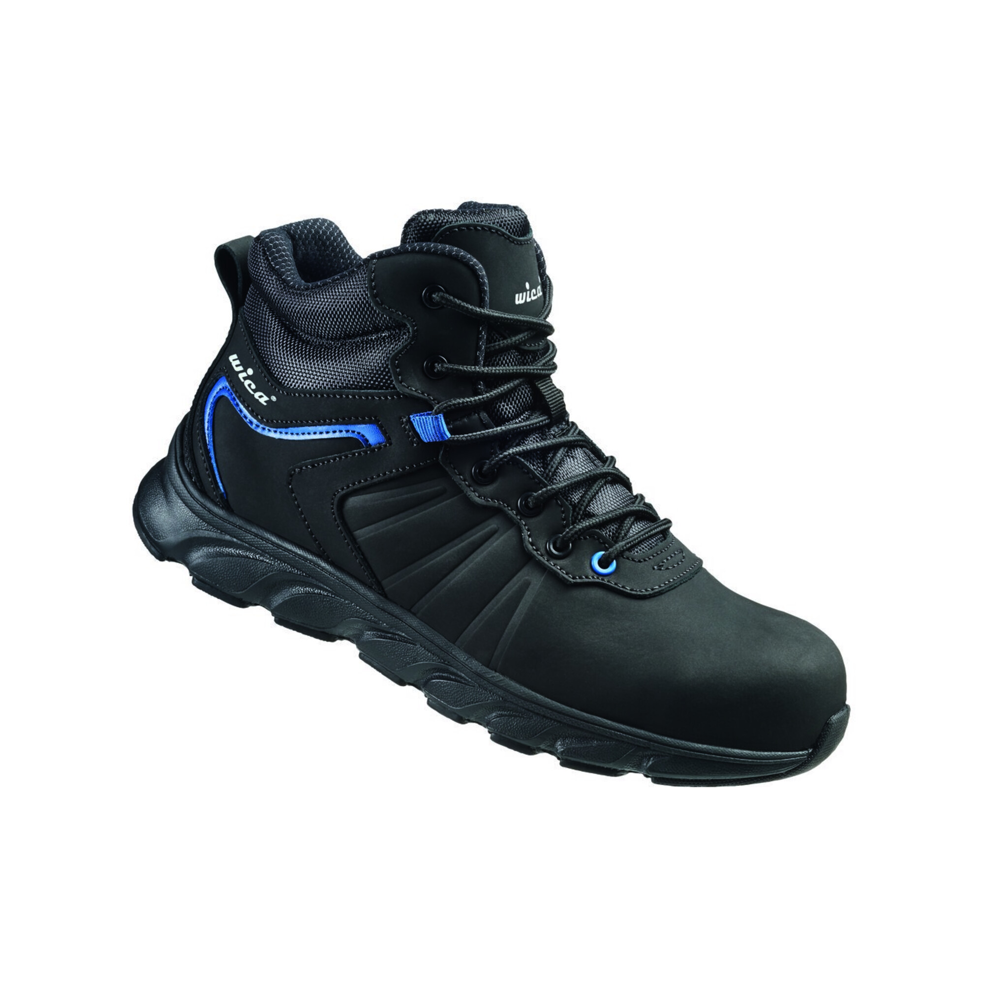 WICA Schnürstiefel MATHI Schwarz, Blau, S3 SRC Gr. 48 ; Feldtmann