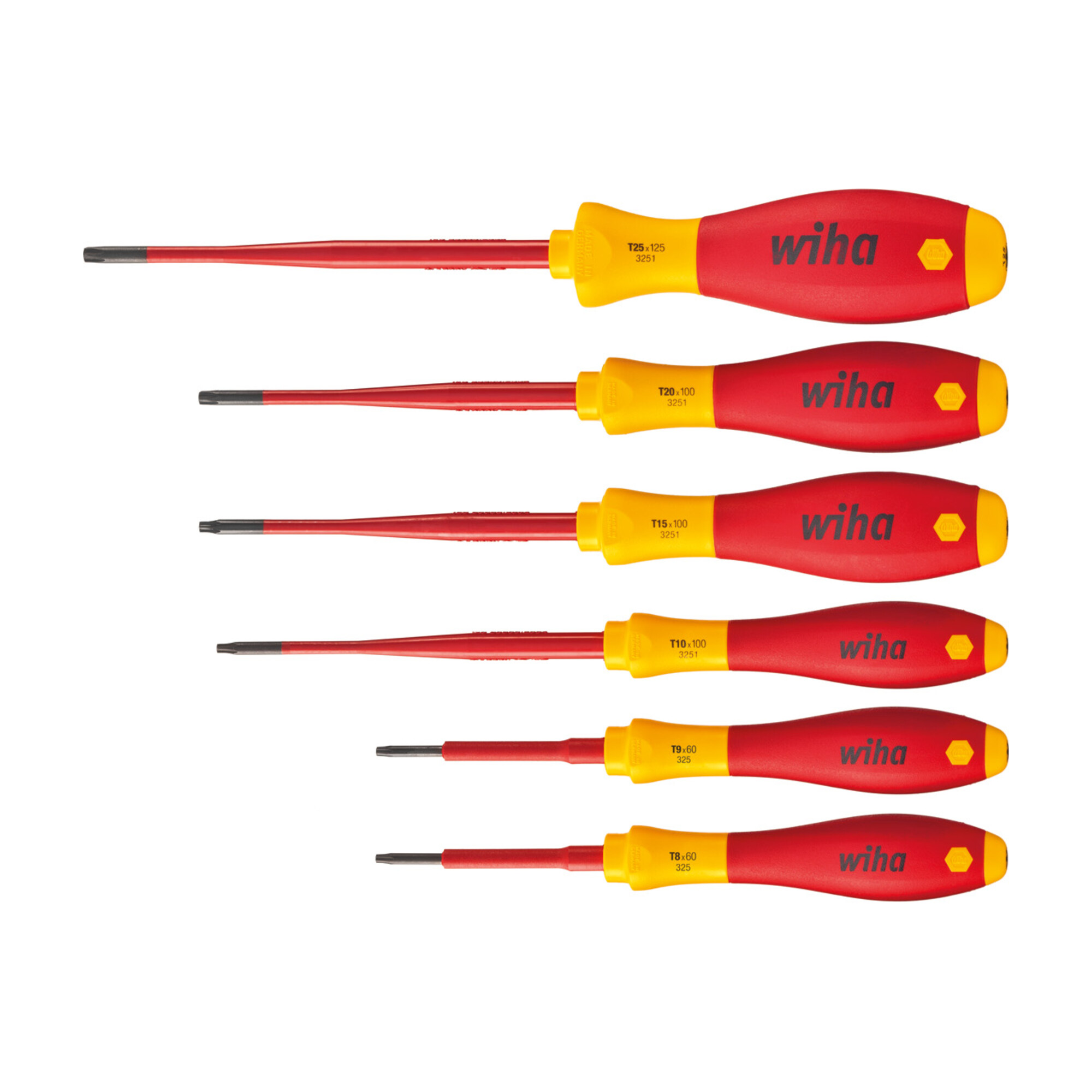 Wiha 6-rund Schraubendreher SoftFinish electric 3251SF K6 SATZ 6tlg