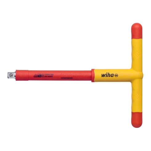 Wiha Adaptateur à poignée transversale isolé 24618 pour clé à douille 3/8"