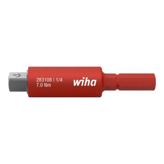 Wiha Adaptateur slimVario électrique pour clé à douille 1/4 pouce 6 mm