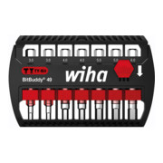 Wiha Bit Set BitBuddy 7-tlg. I TY-Bit 49 mm Sechskant 1/4" E6,3 I Zubehör für Schraubanwendungen I Impact- und Schlagschraubergeeignet (42114)