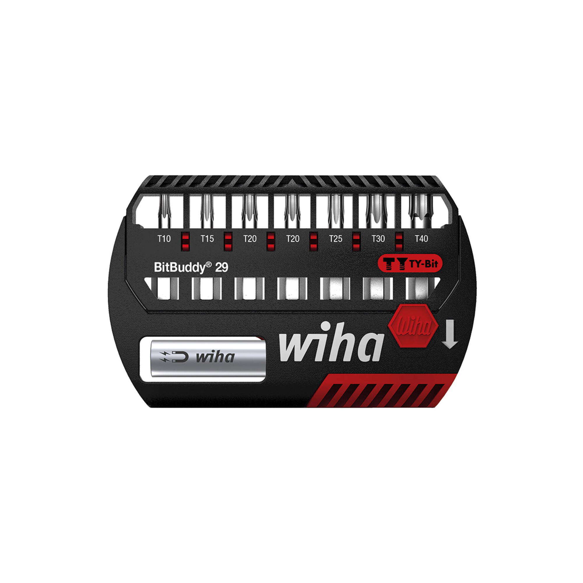 Wiha Bit Set BitBuddy 8-tlg. I TY-Bit 29 mm TX 1/4" C6,3 I Zubehör für Schraubanwendungen I Impact- & Schlagschraubergeeignet (42136)