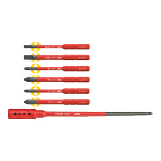 Wiha Bit Set slimBit electric gemischt mit slimBit Halter 7-tlg.