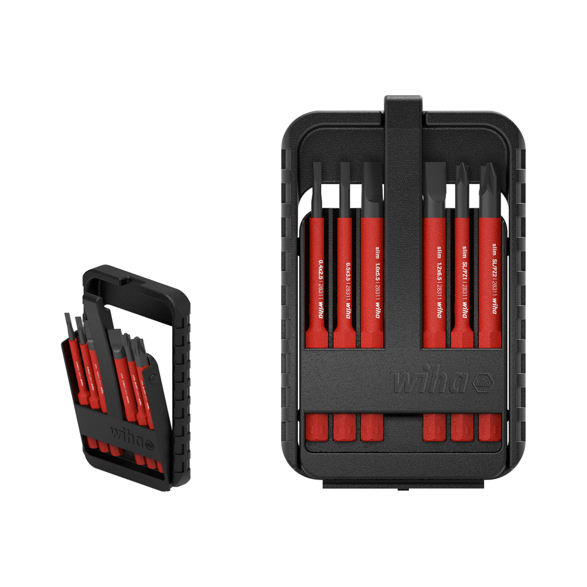 Wiha Bit Set slimBit electric TX 6-tlg. I inkl. slimBit-Box I flexibel, kompakt, mobil I VDE geprüft (43153)