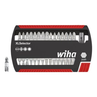 Wiha Bit Set XLSelector Sicherheitsbits Standard 25 mm gemischt 31-tlg. 1/4", Tri-Wing/Spanner/Innensechskant mit Bohrun