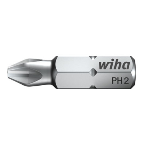 Wiha bit standaard 25 mm kruiskop 1/4" PH1