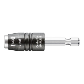 Wiha Bithalter CentroFix mechanisch verriegelbar mit Edelstahlschaft, 1/4'' 60 mm