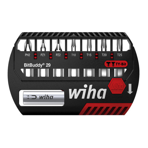 Wiha bitset BitBuddy® TY-Bit 29 mm Phillips, Pozidriv, TX 8-delig. 1/4" SB 7945-TY904