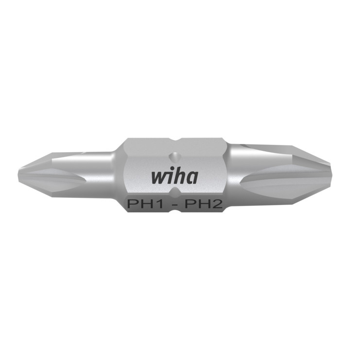 Wiha bitset dubbelbaard Phillips 10 dlg. in doos PH1, PH2 Bit 30 mm