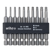 Wiha bitset Professional 70 mm TX kogelkop 10 dlg. 1/4" in bitstrip