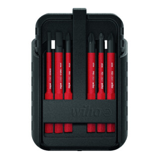 Wiha bitset slimBit elektrische sleuf, Phillips, Pozidriv, PlusMinus/Pozidriv, TX 12 dlg. in slimBit-doos