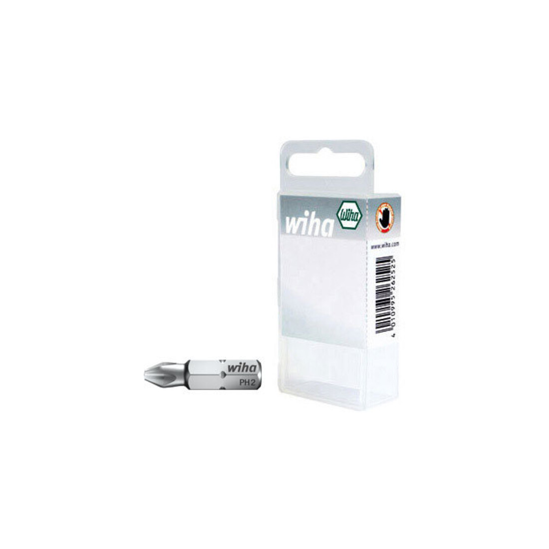 Wiha bitset standaard 25 mm Phillips (PH1) 10 dlg. 1/4" in doos