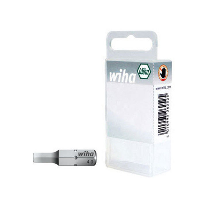 Wiha bitset standaard 25 mm zeskant 4.0 2-delig. 1/4" in doos