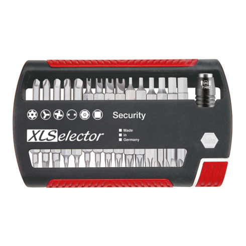 Wiha bitset XLSelector Security Standard 25 mm gemengd 31-pcs 1/4"