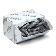 Boites d'embouts Wiha Standard 25 mm Pozidriv (PZ2) 50 pcs 1/4" en assortiment