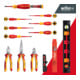 Wiha Coffret d'apprentissage pour installation électrique 18 pièces VDE I Coffret d'outils d'électricien rempli I Set d'outils pour professionnels et apprentis I Outils d'électricien-2