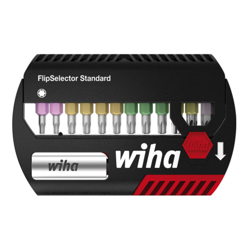 Wiha Coffret d'embouts FlipSelector Standard 25 mm SIT (pour Assy® et vis Pias) 13 pcs 1/4" (39045)