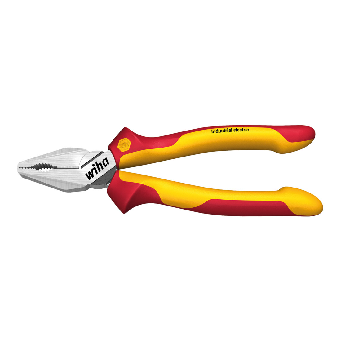 Wiha-combinatietang Industrial electric met DynamicJoint® en OptiGrip met extra lange snijkant 180 mm