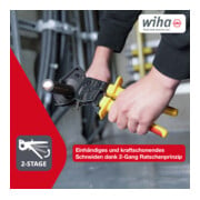 Wiha Coupe-câbles jusqu’à 300 mm² | Coupe-câbles à cliquet pour câbles Cu et Al | Ciseaux à câble avec principe à cliquet | Coupe-câbles à cliquet pour câbles aluminium et cuivre-4