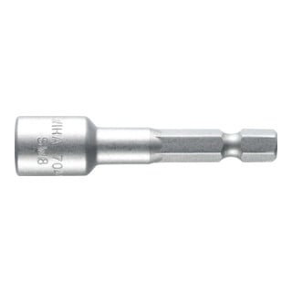 Wiha Douille magnétique, Standard 55 mm Six pans 1/4" dans un coffret (38722)
