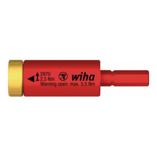 Wiha draaimoment easyTorque adapter elektrisch voor slimBits en slimVario® houder in blister 41343 2,5 Nm