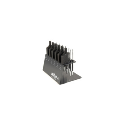 Wiha Drehmoment-Schraubendreher mit Schlüsselgriff Set easyTorque Key TX, TXPlus® 19-tlg. fest voreingestellte Drehmomentbegrenzung im Werkbankständer (47197)