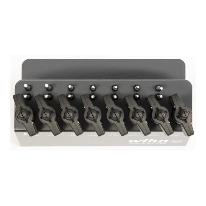 Wiha Drehmoment-Schraubendreher mit Schlüsselgriff Set easyTorque Key TX, TXPlus® 23-tlg. fest voreingestellte Drehmomentbegrenzung im Werkbankständer (47198)