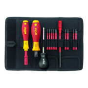 Wiha Drehmoment-Schraubendreher Set TorqueVario®-S electric gemischt 13-tlg. variabel einstellbare Drehmomentbegrenzung in Tasche 0,8-5,0 Nm