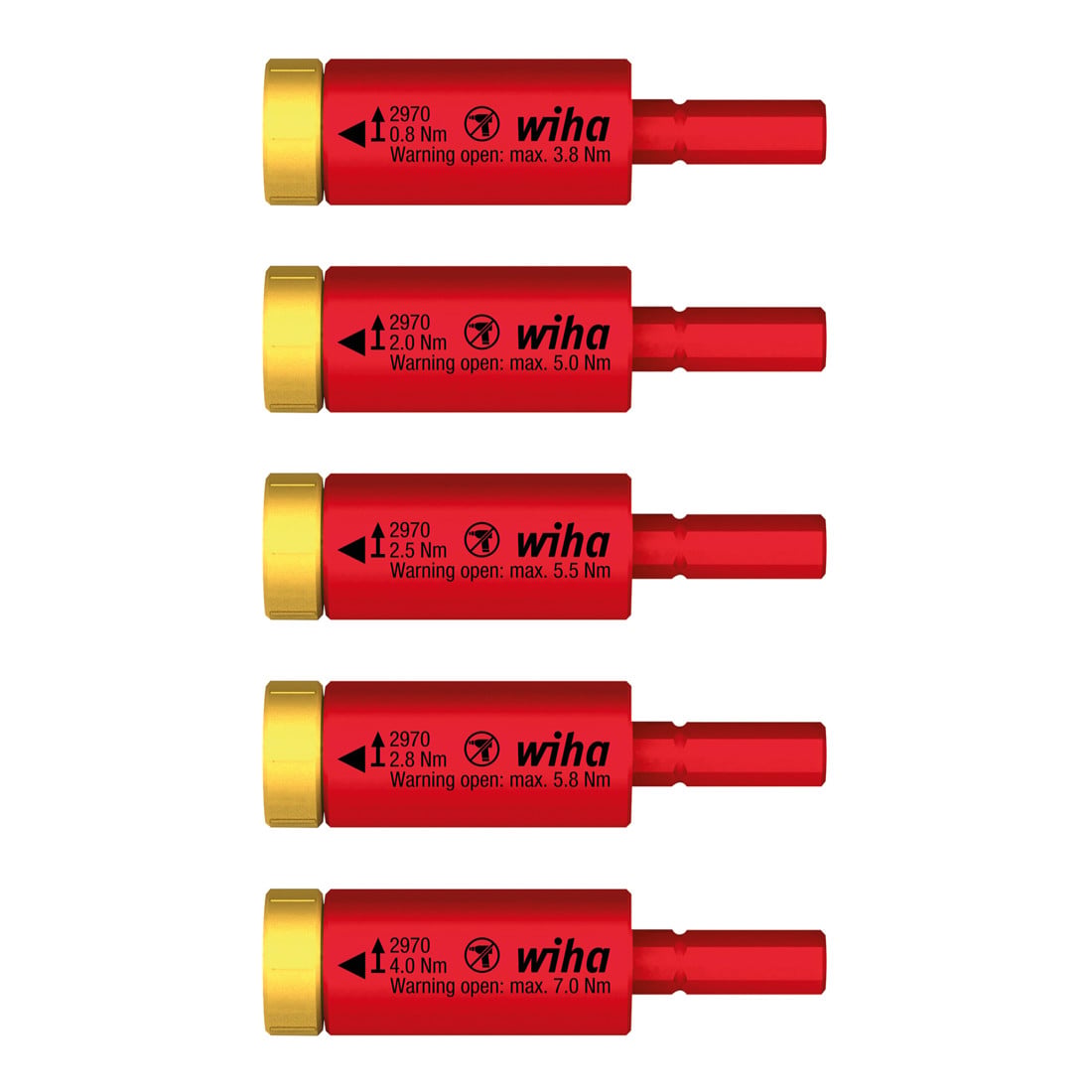 Wiha Drehmoment Set easyTorque Adapter electric für slimBits und slimVario® Halter 5-tlg. in Blister