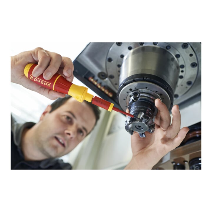 Wiha E-Schraubendreher Set 3 speedE gemischt 25-tlg in L-Boxx Mini mit slimBits, easyTorque Adaptern, Batterien und Ladegerät UK (42268)