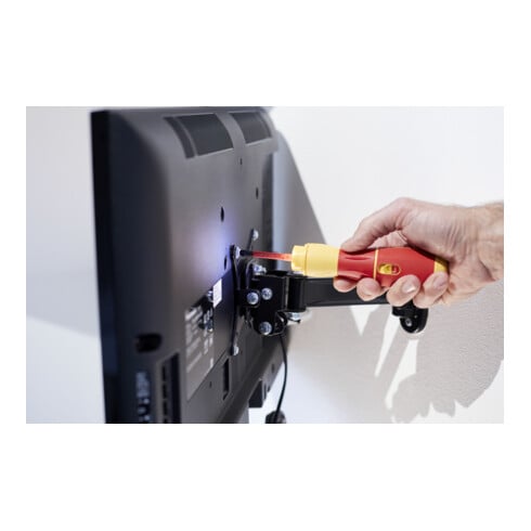 Wiha elektrische schroevendraaier speedE® II 7 stuks met slimBits, batterijen en USB lader in L-Boxx Mini