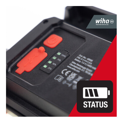 Wiha Faro da cantiere a batteria 30W, 3.000 lm (45698)