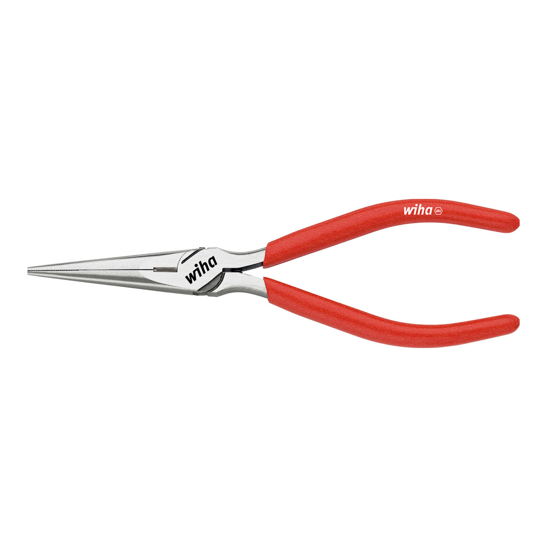 Wiha Feinmechaniker-Flachrundzange Classic mit Schneide und Öffnungsfeder gerade Form 160 mm