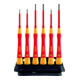 Wiha Feinschraubendreher Set PicoFinish electric Schlitz, Phillips 6-tlg. mit Halter