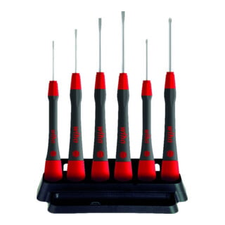 Wiha Feinschraubendreher Set PicoFinish® Schlitz, Phillips 6-tlg. mit Halter