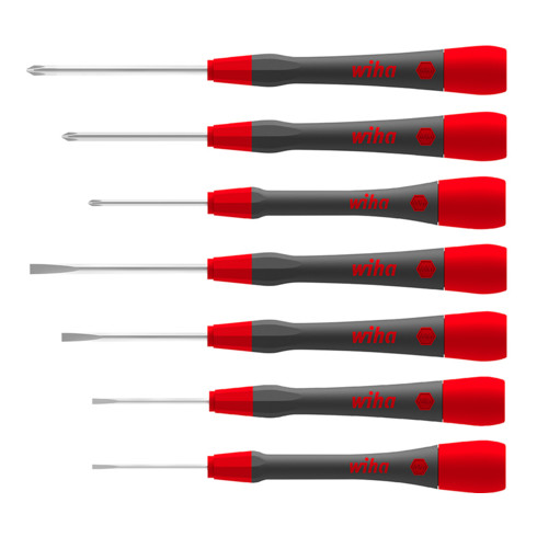 Wiha fijnschroevendraaierset PicoFinish® sleuf, Phillips 7 dlg.