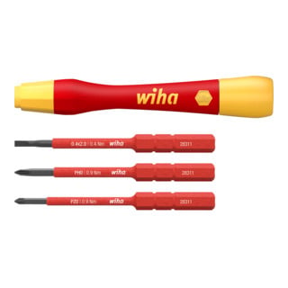 Wiha fijnschroevendraaierset PicoFinish slimVario electric 4 dlg. met slimBits