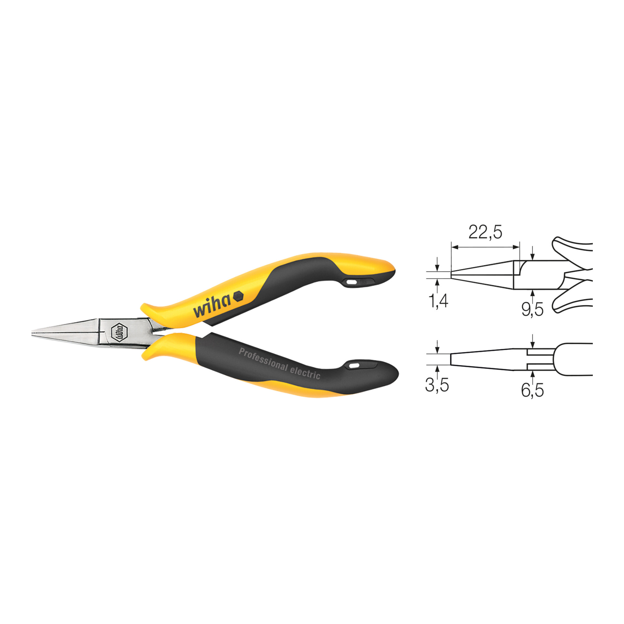 Wiha Flachzange Professional ESD flache, kurze Backen 120 mm
