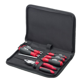Wiha gereedschapsset mecanicien schroevendraaier, combinatietang 6 dlg. in tas