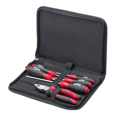 Wiha gereedschapsset mecanicien schroevendraaier, combinatietang 6 dlg. in tas